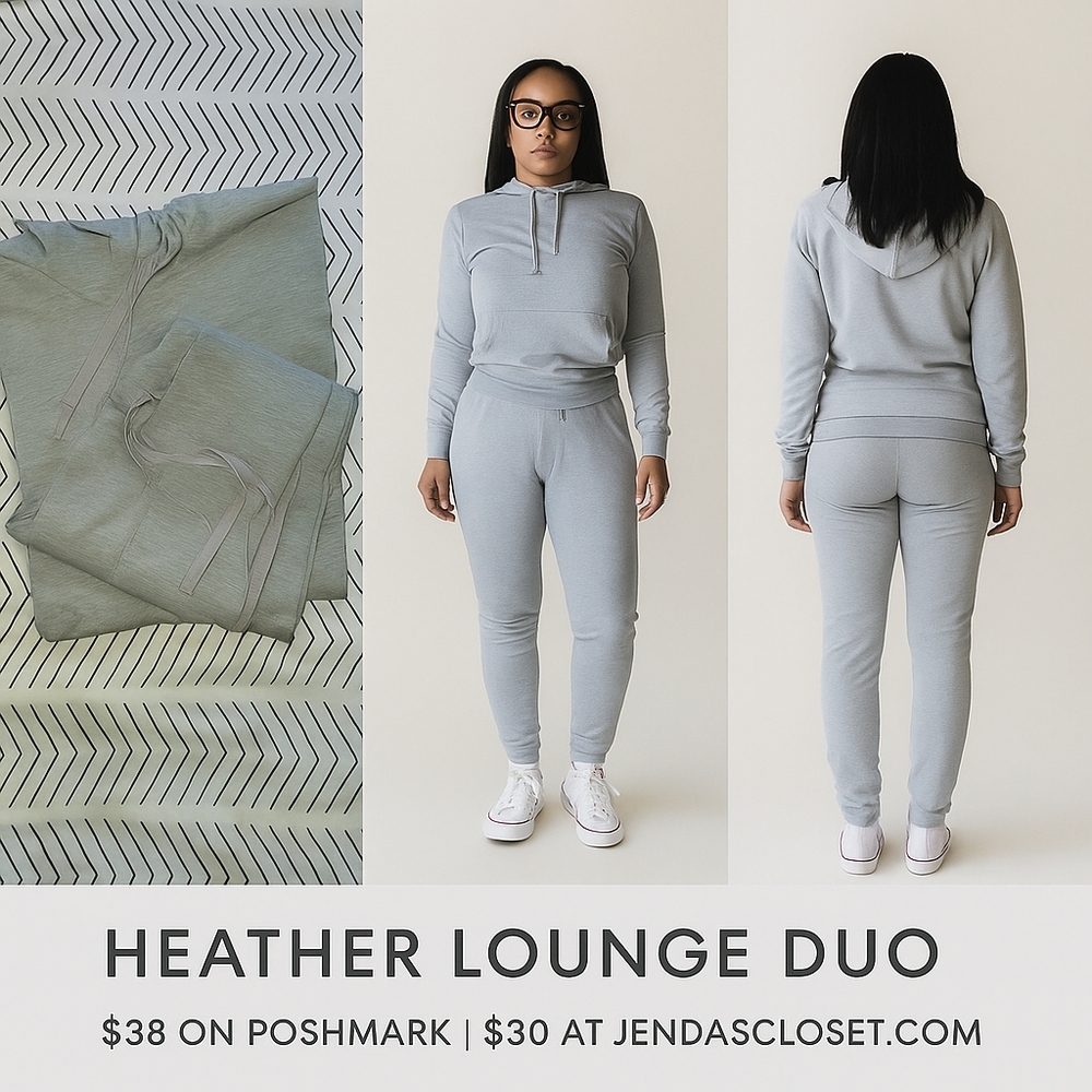 Heather Lounge Duo – Soft French Terry Hoodie & Jogger Set
